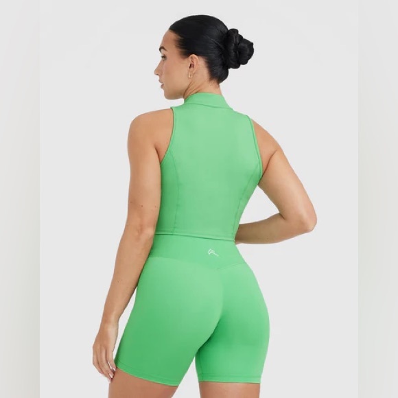 Oner Active Timeless Half Zip Crop Vest Jade Green Size S - Picture 3 of 6